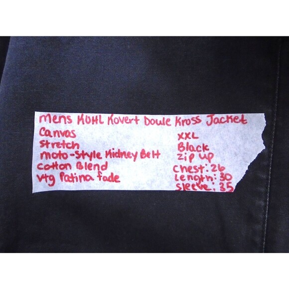 KUHL Kovert Mens Size 2XL Double Kross Moto Style Jacket Vtg Patina Fade Black - Picture 6 of 16